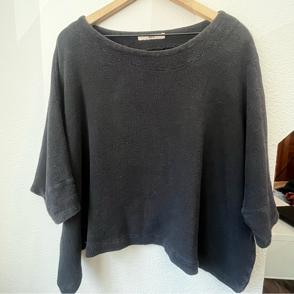 Uzi NYC Black cotton top